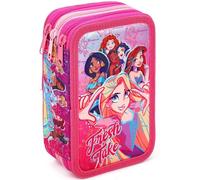 Top Linen (NW) Ltd Kids Official Cartoon & Movie Character 3 Tier Large Full Stationery School Supplies Set - Multi Compartment Pens, Pencils, Markers with Case - Diseny Princes Stationery Bag Set