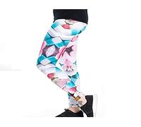 Top Linen (NW) Ltd Ladies 3D Graphic Pink PillPrinted Legging- Adults Casual Wearing Legging - Women Legging for Yoga, Party, & Gym Wearing (Pink Pill, XXL)