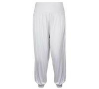 Top Linen (NW) Ltd Ladies Harem Trousers for Women, Ladies & Girls - ALI Baba Long Pants for Causal & Party Wearing - Stretchy & Full Length Legging - Made in UK (White Ali Baba, S/M)