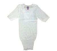 Top Linen (NW) Ltd Ladies Snowdrop Thermal Underwear - Cotton Soft Vest Tops & pantee, Long Johns Short Sleeve- Round Neck Lace V Neck (2xl, lace V neck, white)