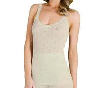 Top Linen (NW) Ltd Ladies Thermal Vest Top - Cream French Neck Spencer Short Women - Snowdrop Girl Sleeveless Round Neck Vest - Made in UK (French Neck Spencer Short OffWhite - Large)