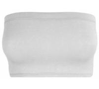 Top Linen (NW) Ltd Women Bandeau Bra Crop - Comfortable Strapless Boob Tube for Girls, Women - Sexy Stretchy Wrapped Breast Bra - Made in UK (Bra Crop Top White, L/XL)