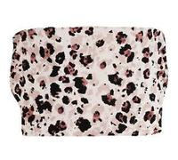 Top Linen (NW) Ltd Women Bandeau Bra Crop - Comfortable Strapless Boob Tube for Girls, Women - Sexy Stretchy Wrapped Breast Bra - Made in UK (Bra Crop Top Pink Leopard, M/L)