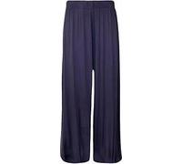 Top Linen (NW) Ltd Women Ladies Wide Leg Plazzo Trousers Soft and Loose Fit Stretchable Material Lightweight Plain Plus Size Navy