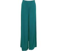 Top Linen (NW) Ltd Women Ladies Wide Leg Plazzo Trousers Soft and Loose Fit Stretchable Material Lightweight Plain Plus Size Teal