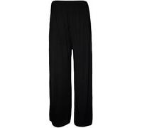 Top Linen (NW) Ltd Women Ladies Wide Leg Plazzo Trousers Soft and Loose Fit Stretchable Material Lightweight Plain Plus Size Black