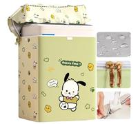 Top Load Washing Machine Cover Waterproof Washer Dryer Cover with Zipper Dustproof Outdoor Full-Automatic Washer Protector Case Laundry Cover 22x22.8x36.2inch (Dog)