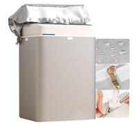 Top Load Washing Machine Cover Waterproof Washer Dryer Cover with Zipper Dustproof Outdoor Full-Automatic Washer Protector Case Laundry Cover 22x22.8x36.2inch (Silver)