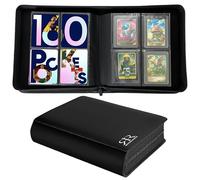 Top Loader Card Binder | Holds 360 Toploaders | ROTHRATHER 9 Pocket Top Loader Card Storage with Sleeves for 3" x 4" Card Holders for Trading Cards or Sports Cards (4 Pockets, Black)