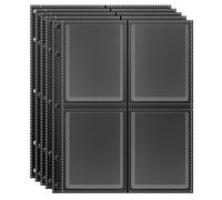 Top Loader Sleeves 4-Pocket Trading Card Storage Refill Binder Pages - 50 Pack