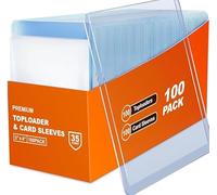 Top loaders 200 Piece, 3" x 4"Clear Rigid Card Cases for Collectibles, （100 Hard Toploaders + 100 Clear Sleeves） for Trading Card Games (MTG), Sports Cards