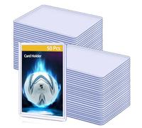 Top loaders Hard Card Sleeves, 35PT Hard Plastic Trading Card Protectors, 3" x 4" Baseball Card Protector, Topload Card Holder Case for Football Card, Sports Cards, MTG, Yugioh(50)