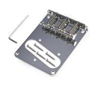 Top-Loading 96.5x80MM 3 Saddle Bridge For TL 6 String Electric Guitar Chrome Music Accessories