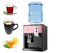 Top Loading Water Cooler Dispenser,Mini Water Cooler Dispenser Countertop, Desktop Electric Hot and Cold Dispenser,Cold/Hot Water Dispenser of 3 Temperature Settings Hot Water (Color : Pink)