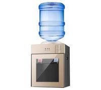 Top Loading Water Cooler Dispenser, Refrigeration and heating 3 Temperature Settings, Mini Water Cooler Dispenser Countertop, Desktop Electric Hot and Cold (gold 1)