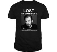 Top Lost My Boyfriend Chris Evans If You Find Him Or Look Alike Men T-Shirt Unisex Tee Size L Black