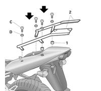 Shad Yamaha Fazer 1000 Top Case Rear Fitting Black