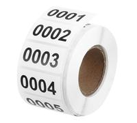TOP-MAX 0001-1000 Numbered Stickers, 0.78" x 1.57" Consecutive Label Tags, Small Self-Adhesive Sequence Stickers for Business Office Management