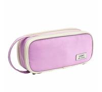 TOP-MAX 1 Pc Big Pencil Case for Teens, 6882 Composite Fabric Large Capacity Multi-Pocket Dual-Zipper Aesthetic Pencil Box for Campus Office Stationery Storage