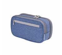 TOP-MAX 1 Pcs Large Capacity Pencil Case, Nylon Polyester PU Wear-Resistant Multi-Pocket for Students Office Travel