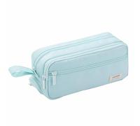 TOP-MAX 1 Pcs Large Capacity Pencil Case, Nylon Polyester PU Wear-Resistant Multi-Pocket for Students Office Travel