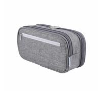 TOP-MAX 1 Pcs Large Capacity Pencil Case, Nylon Polyester PU Wear-Resistant Multi-Pocket for Students Office Travel