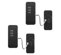 TOP-MAX 2 Pack Black Digital Password Fridge Lock, 3-Digit Adhesive Cabinet Safety Locks for Refrigerator, Window, Oven, Drawer, Toolbox