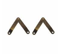 TOP-MAX 2 Pack Folding Support Hinges, Antique Bronze Box Lid Folding Stay Hinge, Iron Support Arm for Furniture Wooden Chest Gift Case, 56 x 10mm