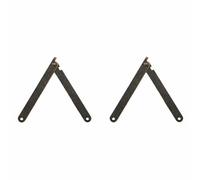 TOP-MAX 2 Pack Folding Support Hinges, Antique Bronze Box Lid Folding Stay Hinge, Iron Support Arm for Furniture Wooden Chest Gift Case, 104 x 11mm