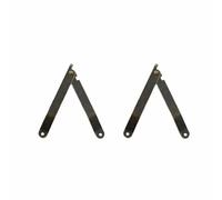 TOP-MAX 2 Pack Folding Support Hinges, Antique Bronze Box Lid Folding Stay Hinge, Iron Support Arm for Furniture Wooden Chest Gift Case, 97 x 11mm