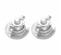 TOP-MAX 2 Pcs Boston Valve, Universal One-Way Inflation Valve Cap, Anti-Leak Airtight Spiral Plug for Inflatable Mattress Airbed Pool, White