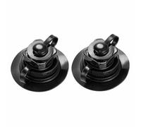 TOP-MAX 2 Pcs Boston Valve, Universal One-Way Inflation Valve Cap, Anti-Leak Airtight Spiral Plug for Inflatable Mattress Airbed Pool, Black