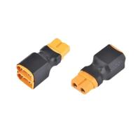 TOP-MAX 2 Pcs XT60 1 Female to 2 Male Parallel Adapters, Deans No Wires Plug Connector for Lipo Battery Charger RC Car Truck Helicopter