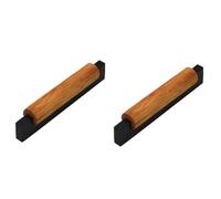 TOP-MAX 2Pcs Dresser Wood Handles, Wood Cabinet Handles for Cabinet Cupboard Door Drawer Shoe Cabinet Long Drawer Handle, Black