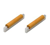 TOP-MAX 2Pcs Dresser Wood Handles, Wood Cabinet Handles for Cabinet Cupboard Door Drawer Shoe Cabinet Long Drawer Handle, Silver