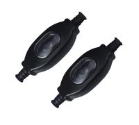 TOP-MAX 2Pcs IP65 Waterproof Dustproof Rocker Switch, 6mm PVC Inline ON/Off Switch for Outdoor Lighting, Lamps & Small Appliances