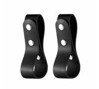 TOP-MAX 2Pcs Leather Whip Holster 15 * 1.2in Wear Resistance Handmade Belt Whip Holder Accessory Bullwhip Whip Loop for Horse Riding Pastoral Tools Accessories (Black)