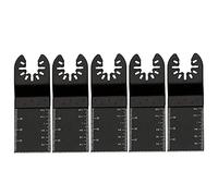 TOP-MAX 34mm HCS Straight Saw Blades, 5-Pack, Black, Oscillating Tool Blades for Cutting Wood, Metal, Plastic