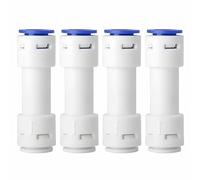 TOP-MAX 4-Pack 3/8" POM Inline Check Valve - Push-fit One Way Non-Return Valve Quick Connect Plastic Connection for for RO System, Water Purifier & Dispenser