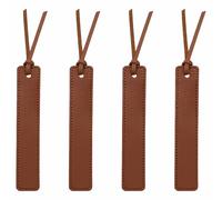 TOP-MAX 4 Pcs Leather Bookmark, Vintage Genuine Leather Bookmarks with Tassel for Book Lovers Readers Writers Mother's Day, Purple