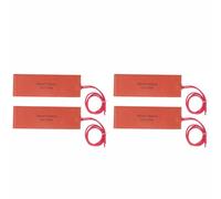 TOP-MAX 4 Pcs Silicone Heating Pad, 12V Flexible Heater Mat, 150x50mm Silicone Rubber Heating Blanket for Industrial Equipment & DIY Thermal Projects