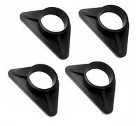 TOP-MAX 4 Pcs Sink Reinforcement Stabiliser for Kitchen Tap, 36mm Inner Bore Faucet Support Plate for Stainless Steel Sinks, Anti-Wobbling Fitting Bracket (Black)