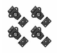 TOP-MAX 4 Pcs Spring Loaded Butterfly Twist Latch, Spring Loaded Toggle Clamp Black Keeper Toggle Clamp for Case Box Cabinet