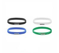 TOP-MAX 4Pcs Trash Can Band High-Elasticity Rubber Trash Can Strap Secure Bag Holder for Home Office School Kitchen Secure Bag Holder Black White Blue Green