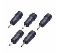 TOP-MAX 5Pcs DC Power Connector Adapter, 5.5x2.1mm Female to 2.0x0.6mm Black Tip Male Barrel Jack for Laptop PC