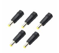 TOP-MAX 5Pcs DC Power Connector Adapter, 5.5x2.1mm Female to 5.5x2.1mm Yellow Tip Male Barrel Jack for Laptop PC