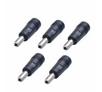 TOP-MAX 5Pcs DC Power Connector Adapter, 5.5x2.1mm Female to 5.5x2.5mm White Tip Male Barrel Jack for Laptop PC