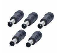 TOP-MAX 5Pcs DC Power Connector Adapter, 5.5x2.1mm Female to 6.0x4.4mm Black Tip Male Barrel Jack for Laptop PC