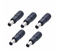 TOP-MAX 5Pcs DC Power Connector Adapter, 5.5x2.1mm Female to 7.4x5.0mm Black Tip Male Barrel Jack for Laptop PC