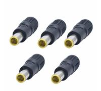 TOP-MAX 5Pcs DC Power Connector Adapter, 5.5x2.1mm Female to 7.9x5.5mm Yellow Tip Male Barrel Jack for Laptop PC